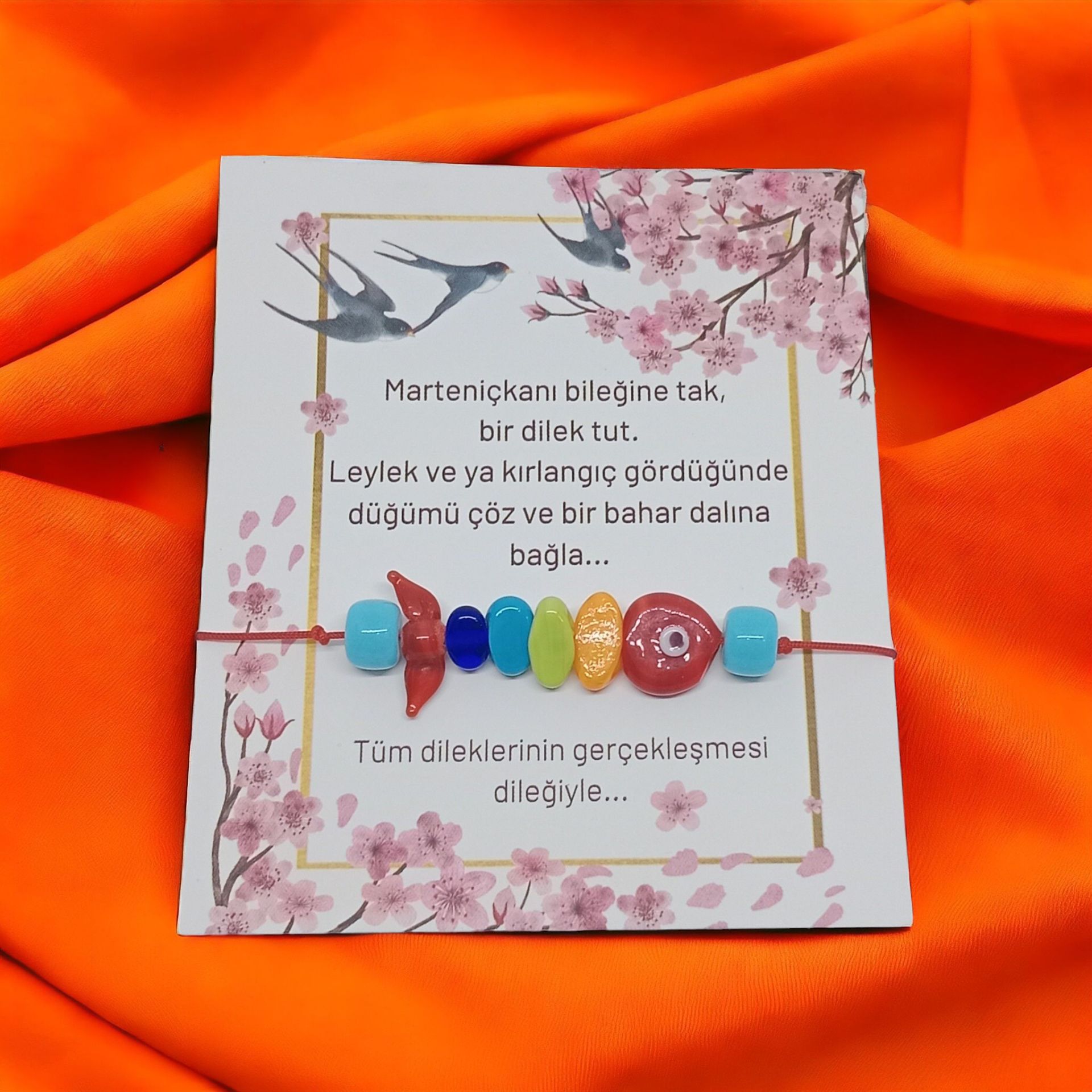 Marteniçka Dilek Bilekliği ( Cam Murano Balık )