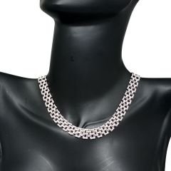 Gümüş Kaplama Choker Kolye